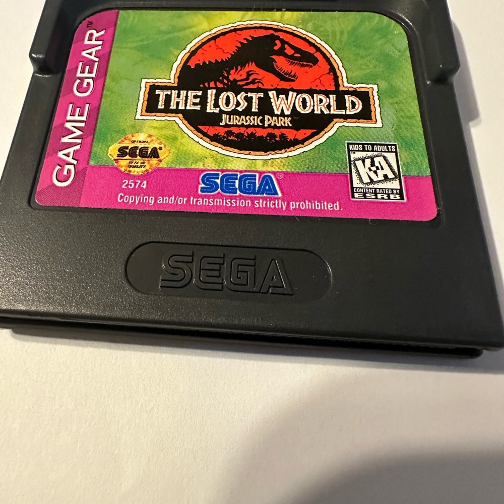 Sega Game Gear The Lost World: Jurassic Park Game Cartridge - Picture 2 of 7